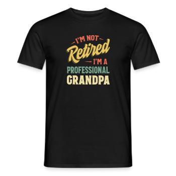 Grandpas for Men Fun Father's Day in Retirement - Men's T-Shirt - black - Front - AI Model Male 178 light (178cm)