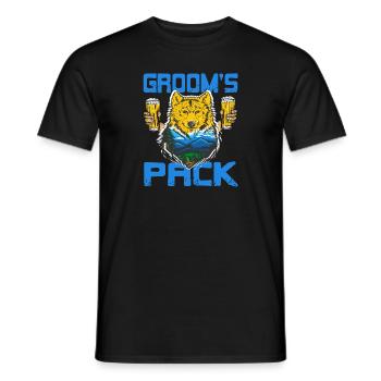 Groom’s Pack Funny Retro Bachelor Party Designs - T-shirt homme - noir - Devant - AI Model Male 178 light (178cm)