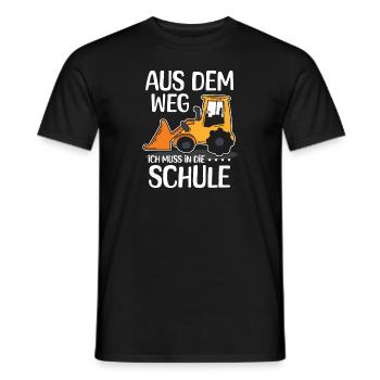 Kinder Einschulung Trecker Jungen Schulkind - Männer T-Shirt - Schwarz - Vorne - AI Model Male 178 light (178cm)