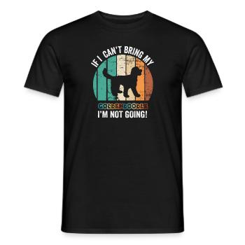 Si je ne peux pas apporter mon Goldendoodle, je n’y vais pas - T-shirt homme - noir - Devant - AI Model Male 178 light (178cm)