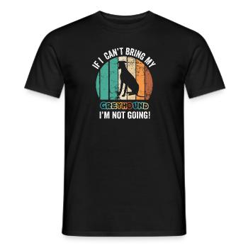 Si je ne peux pas apporter mon lévrier, je n’y vais pas - T-shirt homme - noir - Devant - AI Model Male 178 light (178cm)