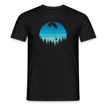Parapente Parapente en bleu - T-shirt homme - noir - Devant - AI Model Male 178 light (178cm)