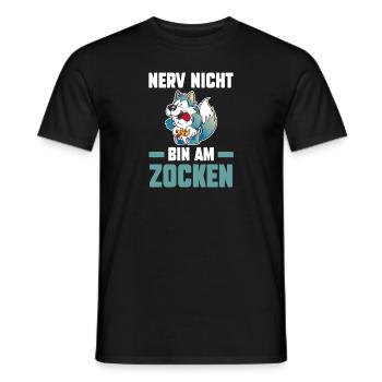 Nerv Nicht Bin Am Zocken Gamer Gaming - Männer T-Shirt - Schwarz - Vorne - AI Model Male 178 light (178cm)