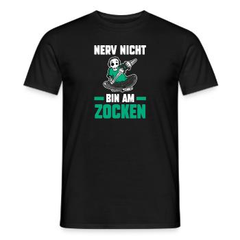 Nerv Nicht Bin Am Zocken Gamer Gaming - Männer T-Shirt - Schwarz - Vorne - AI Model Male 178 light (178cm)