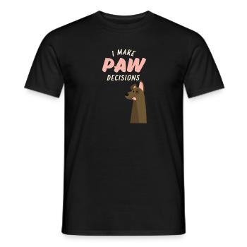 Ich treffe Pfotenentscheidungen, ich treffe schlechte Entscheidungen Hundeliebhaber - Männer T-Shirt - Schwarz - Vorne - AI Model Male 178 light (178cm)