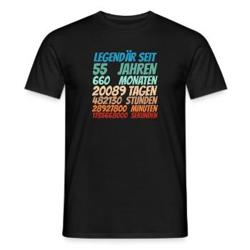 Legendär seit 55 Jahre alt 55. Geburtstag Frauen - Männer T-Shirt - Schwarz - Vorne - AI Model Male 178 light (178cm)