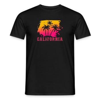 Kalifornische Sommersonne Palmen Strand Wasser - Männer T-Shirt - Schwarz - Vorne - AI Model Male 178 light (178cm)