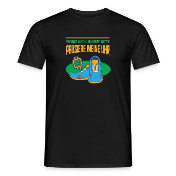 Lustiges Marathon Läufer Laufen Cross Country - Männer T-Shirt - Schwarz - Vorne - AI Model Male 178 light (178cm)