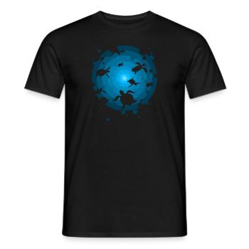 Schildkröten im Kreis - Männer T-Shirt - Schwarz - Vorne - AI Model Male 178 light (178cm)