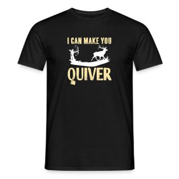 I Can Make You Quiver Retro Funny Archery Hunting - Men's T-Shirt - black - Front - AI Model Male 178 light (178cm)