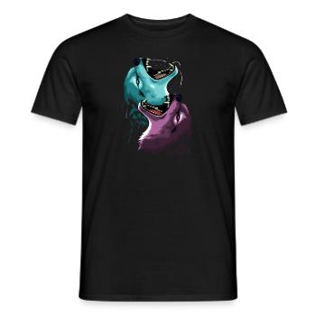 Hungry Wolves - Men's T-Shirt - black - Front - AI Model Male 178 light (178cm)
