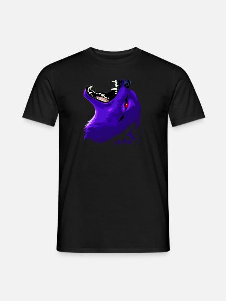 Lilac wolf - Men's T-Shirt - black