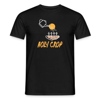 Holy CROP Retro Vintage Funny Gardening Designs - T-shirt homme - noir - Devant - AI Model Male 178 light (178cm)