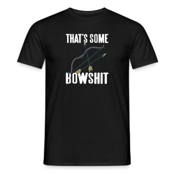 That's Some Bowshit Funny Archery Hunting T-Shirt - Männer T-Shirt - Schwarz - Vorne - AI Model Male 178 light (178cm)