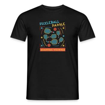 Outdoor Gartenspiel Lustiges Pickleball Design mit - Männer T-Shirt - Schwarz - Vorne - AI Model Male 178 light (178cm)
