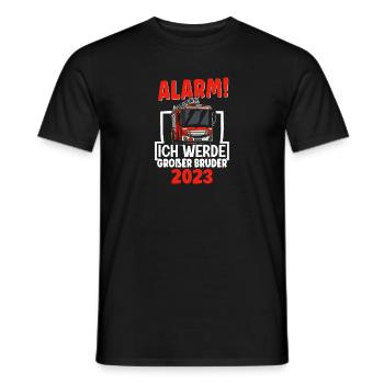 Alarm! Ich Werde Großer Bruder 2023 - Männer T-Shirt - Schwarz - Vorne - AI Model Male 178 light (178cm)
