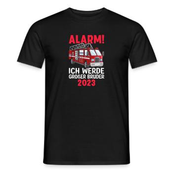 Alarm! Ich Werde Großer Bruder 2023 - Männer T-Shirt - Schwarz - Vorne - AI Model Male 178 light (178cm)