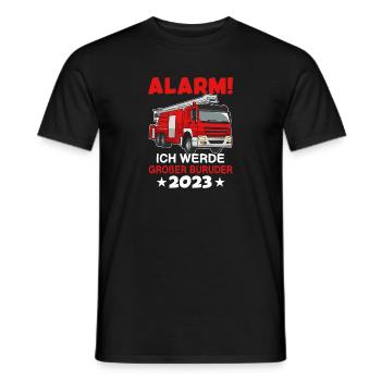 Alarm! Ich Werde Großer Bruder 2023 - Männer T-Shirt - Schwarz - Vorne - AI Model Male 178 light (178cm)