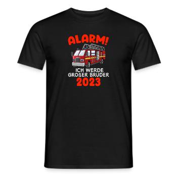 Alarm! Ich Werde Großer Bruder 2023 - Männer T-Shirt - Schwarz - Vorne - AI Model Male 178 light (178cm)