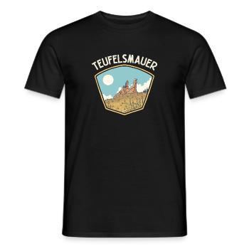 Heimat Harz | Teufelsmauer | Harz Souvenir - Männer T-Shirt - Schwarz - Vorne - AI Model Male 178 light (178cm)