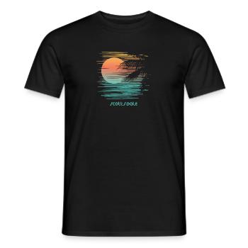 Künstlerischer Scottsdale Arizona Palm Tree Urlaub - Männer T-Shirt - Schwarz - Vorne - AI Model Male 178 light (178cm)