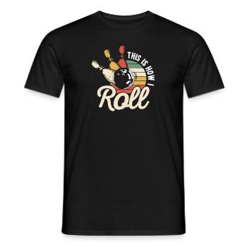 Bowling & Kegeln Retro Fun - Männer T-Shirt - Schwarz - Vorne - AI Model Male 178 light (178cm)