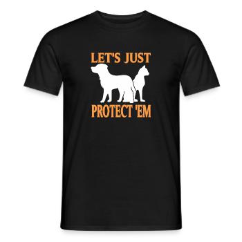 Protégeons-les rétro mignons Animal Lover Tea - T-shirt homme - noir - Devant - AI Model Male 178 light (178cm)