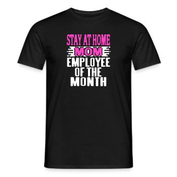 Stay At Home MOM Employee Of The Month Cool Retro - Männer T-Shirt - Schwarz - Vorne - AI Model Male 178 light (178cm)