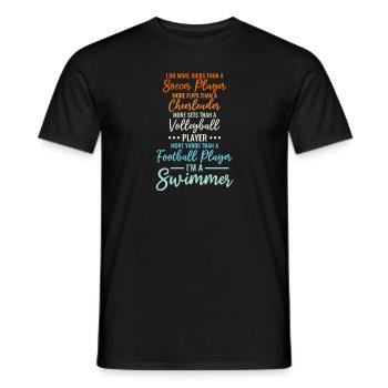 Lustiges Schwimmen Schwimmer - Männer T-Shirt - Schwarz - Vorne - AI Model Male 178 light (178cm)