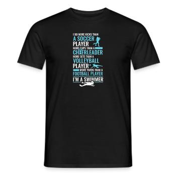 Lustiges Schwimmen Schwimmer - Männer T-Shirt - Schwarz - Vorne - AI Model Male 178 light (178cm)