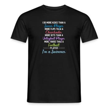 Lustiges Schwimmen Schwimmer - Männer T-Shirt - Schwarz - Vorne - AI Model Male 178 light (178cm)