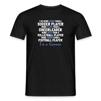 Lustiges Schwimmen Schwimmer - Männer T-Shirt - Schwarz - Vorne - AI Model Male 178 light (178cm)