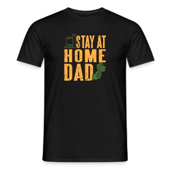 Retro Vintage Stay At Home DAD Awesome Designs - Men's T-Shirt - black - Front - AI Model Male 178 light (178cm)