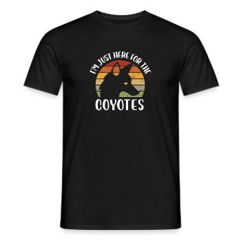 Je suis juste ici pour les coyotes Design pour un coyote - T-shirt homme - noir - Devant - AI Model Male 178 light (178cm)