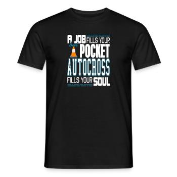 Job remplit votre poche Autocross remplit votre âme - T-shirt homme - noir - Devant - AI Model Male 178 light (178cm)