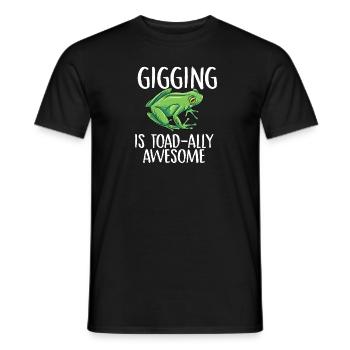 gigging est crapaud allié génial Design pour une grenouille - T-shirt homme - noir - Devant - AI Model Male 178 light (178cm)