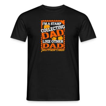 I'm A STAMP Collecting DAD Retro Funny Collector - Men's T-Shirt - black - Front - AI Model Male 178 light (178cm)