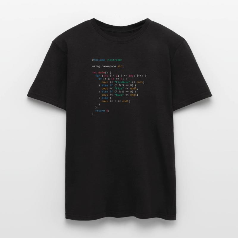 FizzBuzz Algorithmus c Programmiersprache Männer T-Shirt