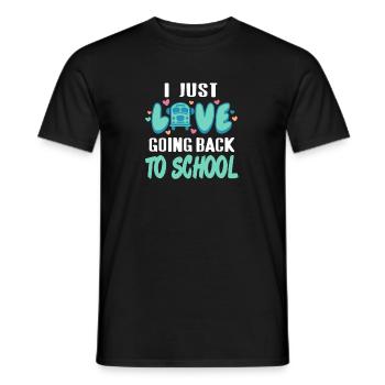 I Just Love Going Back To School Retro Freshman - Men's T-Shirt - black - Front - AI Model Male 178 light (178cm)