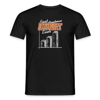 Best Freshman ACTUARY Ever Cool Retro Freshman - Men's T-Shirt - black - Front - AI Model Male 178 light (178cm)