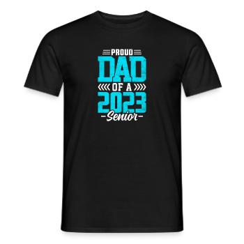 Lustige Stolzer Vater Eines Abschlussgeschenks - Männer T-Shirt - Schwarz - Vorne - AI Model Male 178 light (178cm)