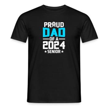 Funny proud father of a graduation gift - Men's T-Shirt - black - Front - AI Model Male 178 light (178cm)