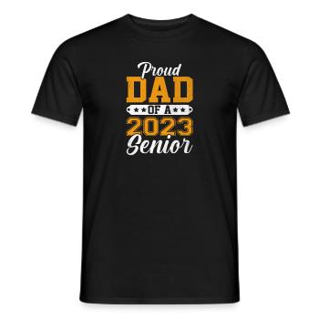 Lustige Stolzer Vater Eines Abschlussgeschenks - Männer T-Shirt - Schwarz - Vorne - AI Model Male 178 light (178cm)
