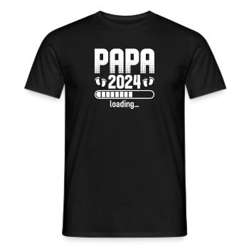 Schwangerschaft Werdende Eltern Geschenk Papa 2024 - Männer T-Shirt - Schwarz - Vorne - AI Model Male 178 light (178cm)