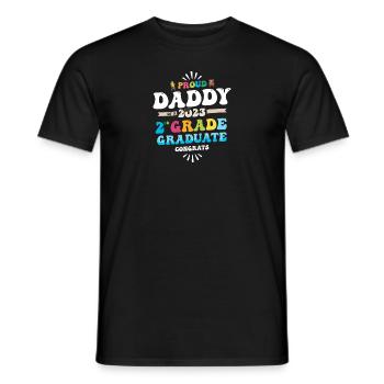 Proud Daddy of a 2nd Grade Class of 2023 - Men's T-Shirt - black - Front - AI Model Male 178 light (178cm)