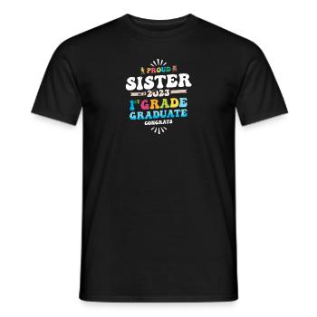Stolze Schwester einer 1. Klasse von 2023 - Männer T-Shirt - Schwarz - Vorne - AI Model Male 178 light (178cm)