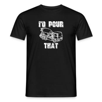 Je verrais ce camion de ciment vintage drôle de Mason - T-shirt homme - noir - Devant - AI Model Male 178 light (178cm)