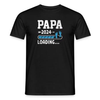 Schwangerschaft Werdende Eltern Geschenk Papa 2024 - Männer T-Shirt - Schwarz - Vorne - AI Model Male 178 light (178cm)