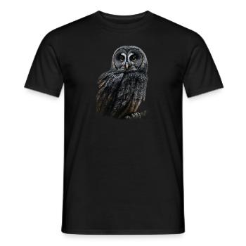 Sooty Owl - Men's T-Shirt - black - Front - AI Model Male 178 light (178cm)