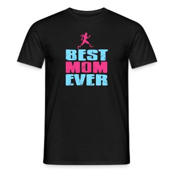 Best MOM Ever Cool Retro Prosthesis Mother T-Shirt - Men's T-Shirt - black - Front - AI Model Male 178 light (178cm)